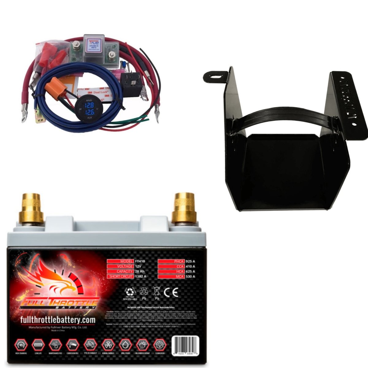 Honda Talon Dual Battery Kit With Full Throttle Battery, Tray, and Isolater - Rad Parts