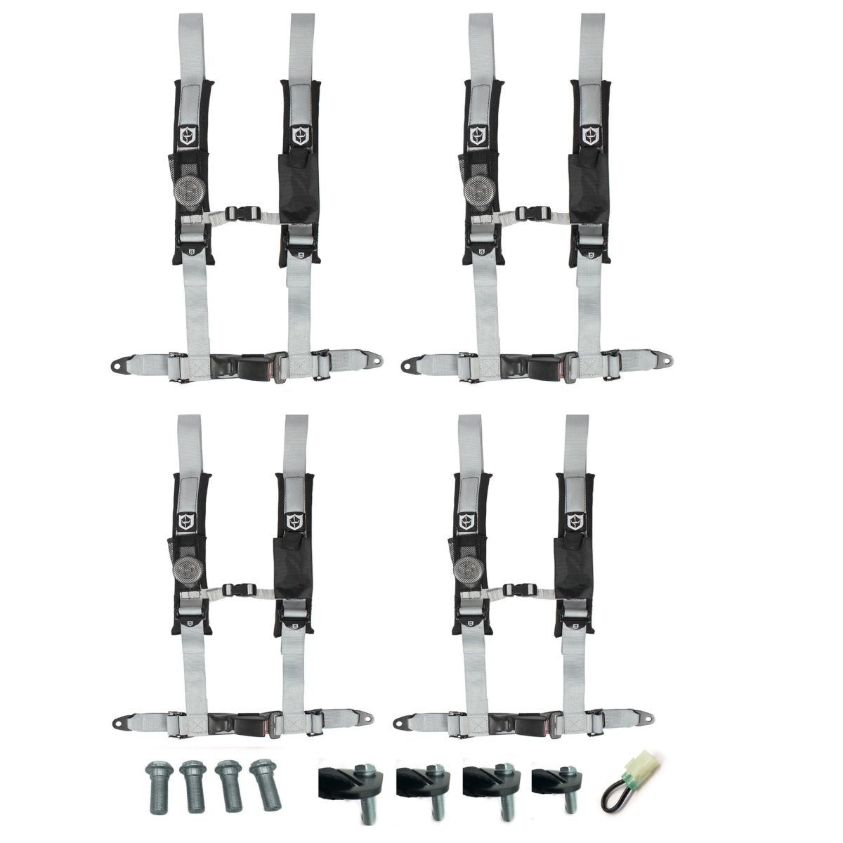 Honda Talon Pro Armor 4 Point 2" Harness Set with Free Lap Bolts and Override Plug - Rad Parts