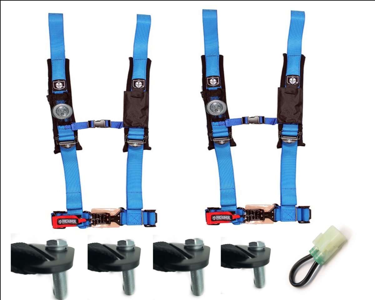 Honda Talon Pro Armor 4 Point 2" Harness Set with Free Lap Bolts and Override Plug - Rad Parts
