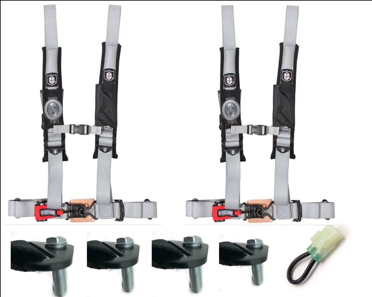 Honda Talon Pro Armor 4 Point 2" Harness Set with Free Lap Bolts and Override Plug - Rad Parts