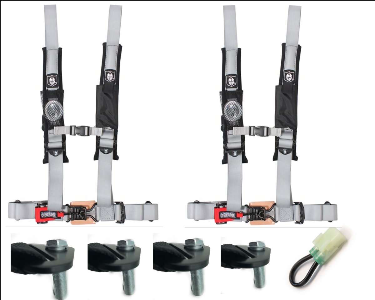Honda Talon Pro Armor 4 Point 2" Harness Set with Free Lap Bolts and Override Plug - Rad Parts