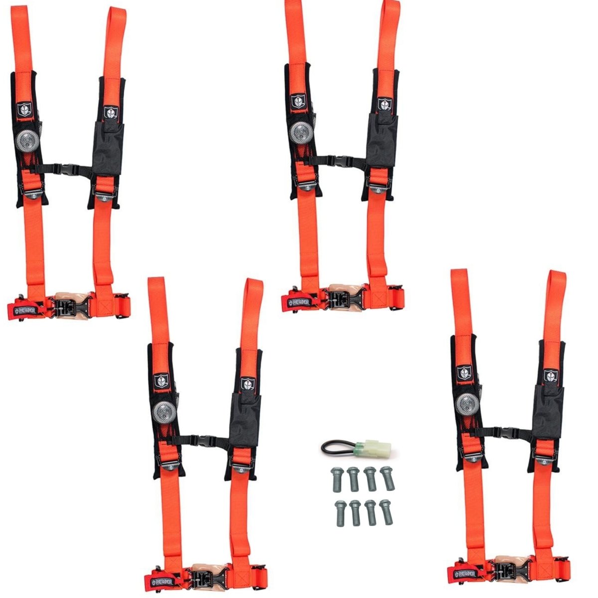 Honda Talon Pro Armor 4 Point 2" Harness Set with Free Lap Bolts and Override Plug - Rad Parts