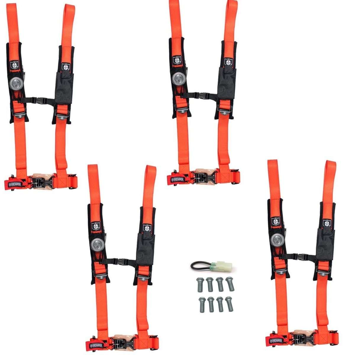 Honda Talon Pro Armor 4 Point 2" Harness Set with Free Lap Bolts and Override Plug - Rad Parts