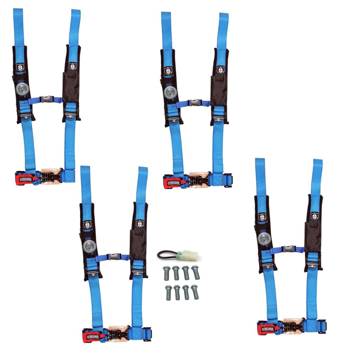Honda Talon Pro Armor 4 Point 2" Harness Set with Free Lap Bolts and Override Plug - Rad Parts