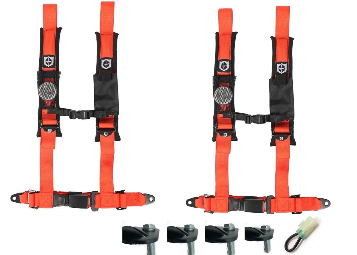 Honda Talon Pro Armor 4 Point 2" Harness Set with Free Lap Bolts and Override Plug - Rad Parts