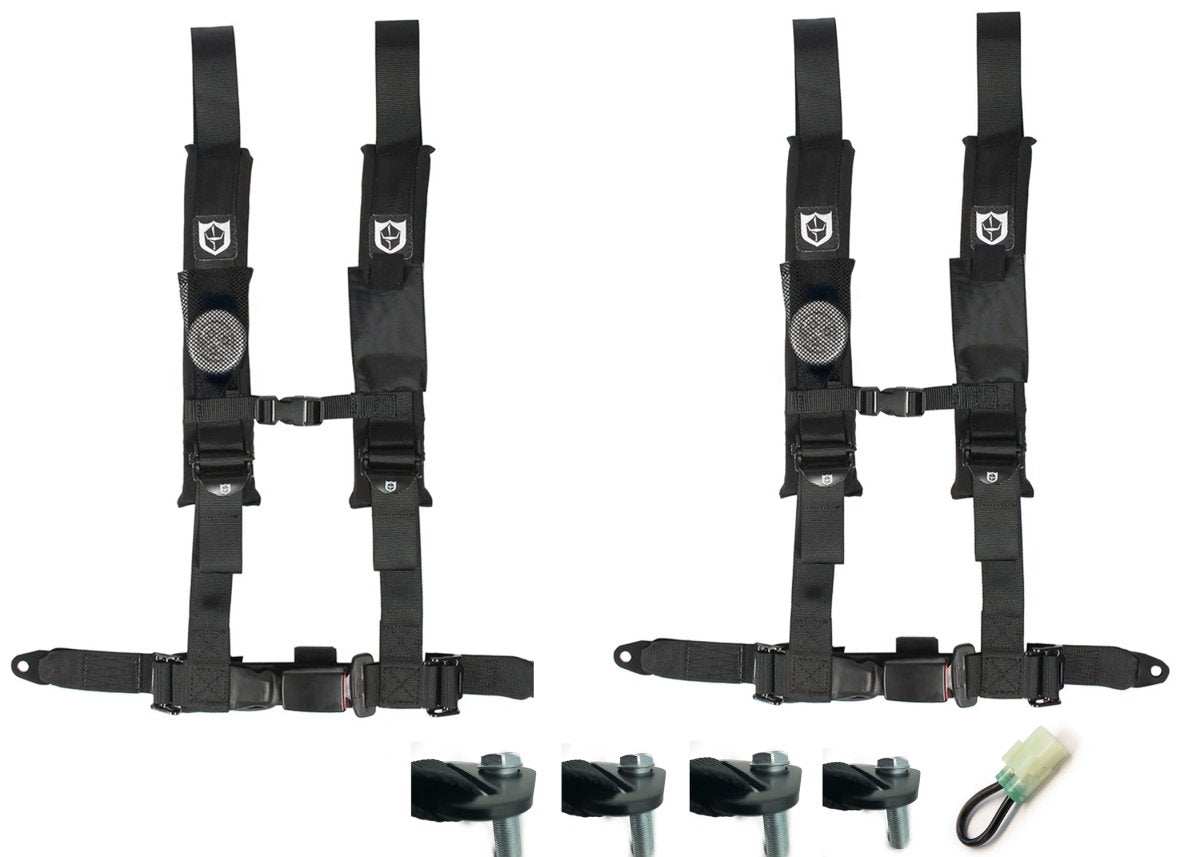 Honda Talon Pro Armor 4 Point 2" Harness Set with Free Lap Bolts and Override Plug - Rad Parts