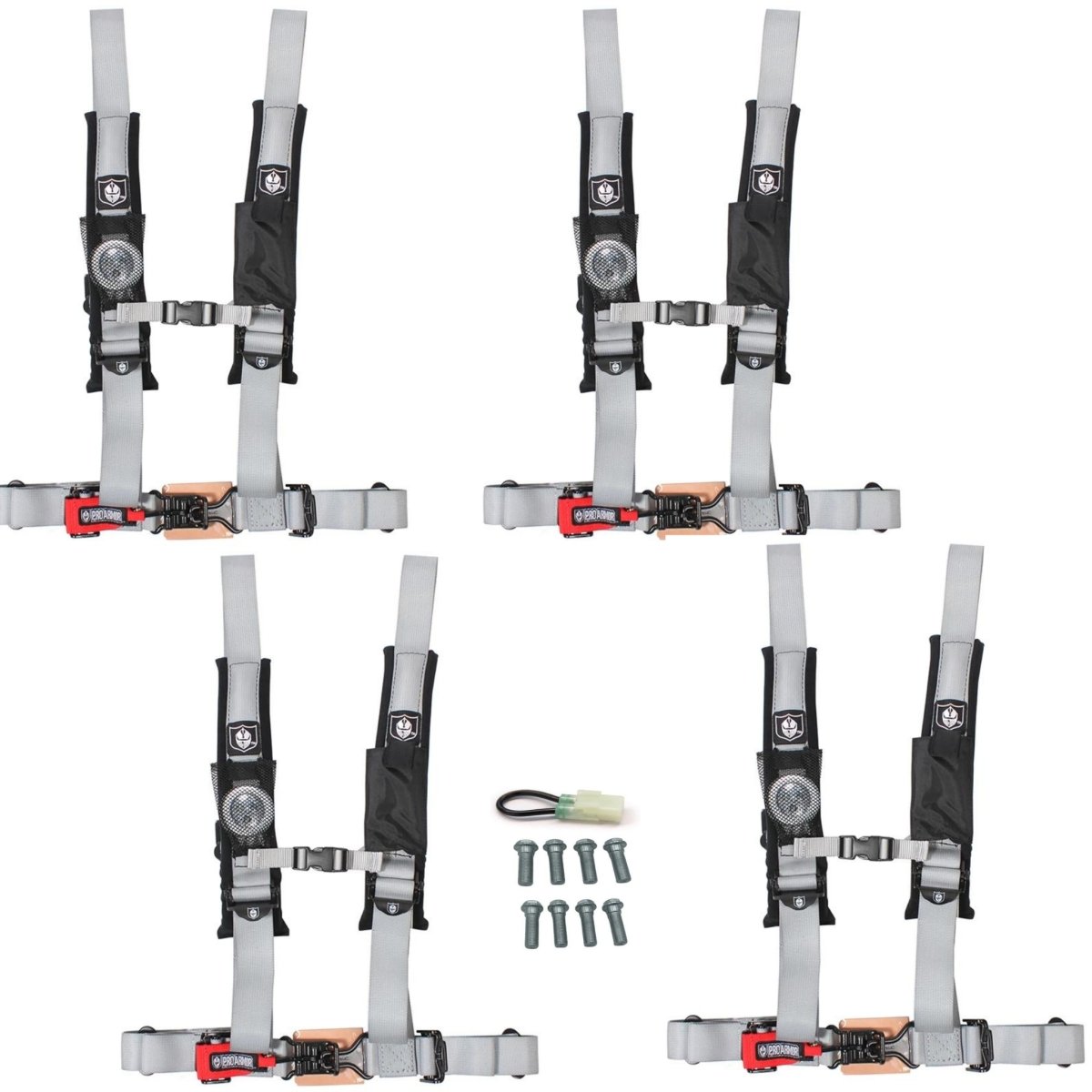 Honda Talon Pro Armor 4 Point 2" Harness Set with Free Lap Bolts and Override Plug - Rad Parts