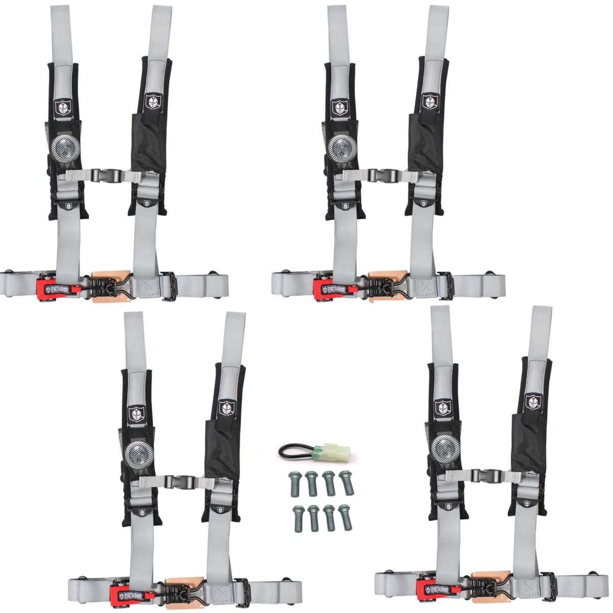Honda Talon Pro Armor 4 Point 2" Harness Set with Free Lap Bolts and Override Plug - Rad Parts