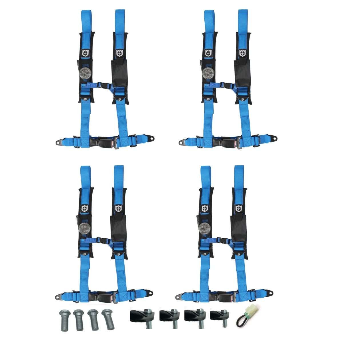 Honda Talon Pro Armor 4 Point 2" Harness Set with Free Lap Bolts and Override Plug - Rad Parts