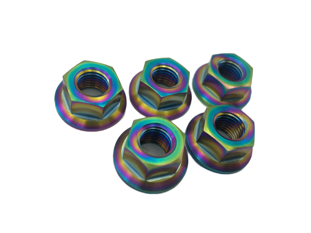 Titanium Flange Nuts M10x1.25