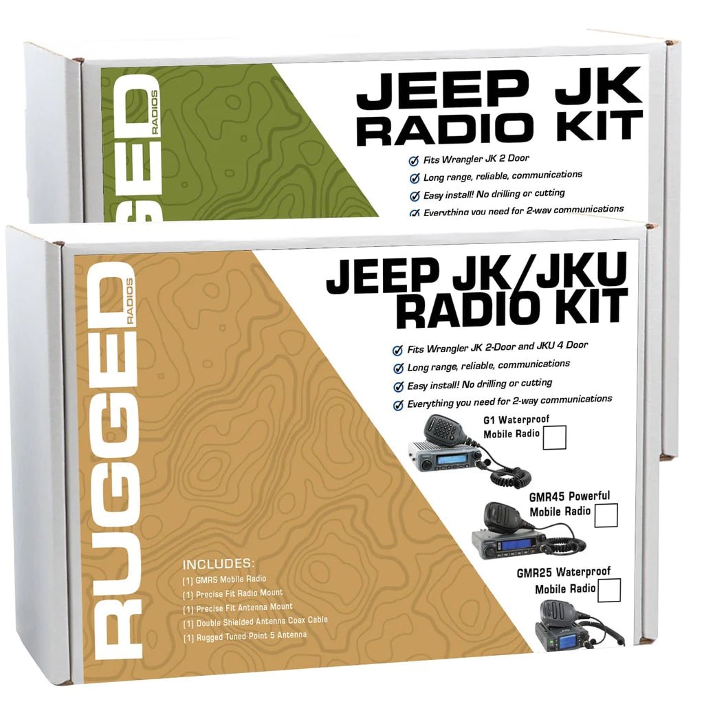 Jeep Wrangler TwoWay GMRS Mobile Radio Kit Rugged Radios