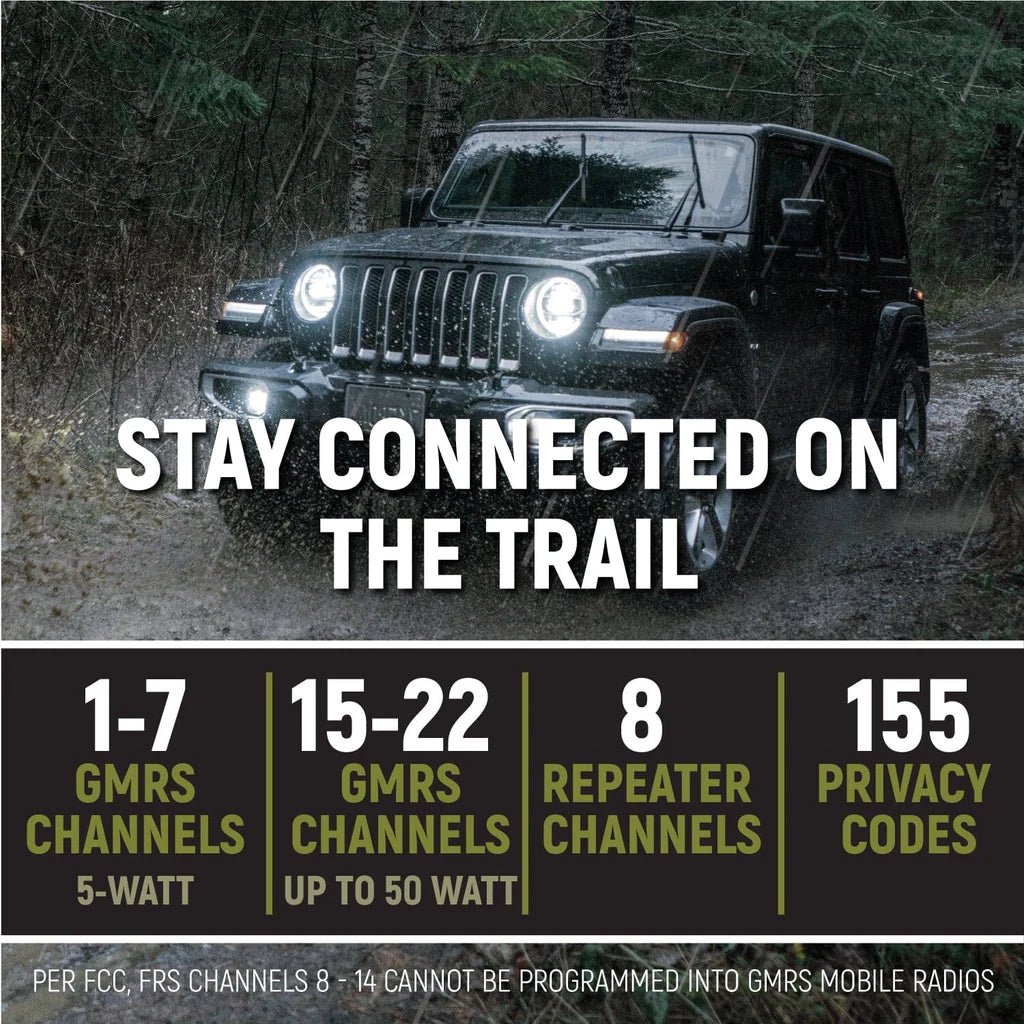 Jeep Wrangler JK and JKU Two-Way GMRS Mobile Radio Kit | Rugged Radios - Rad Parts