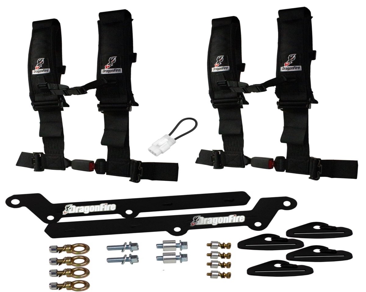 KRX 1000 3" 4 Point Harness Kit by Dragonfire Racing - Rad Parts