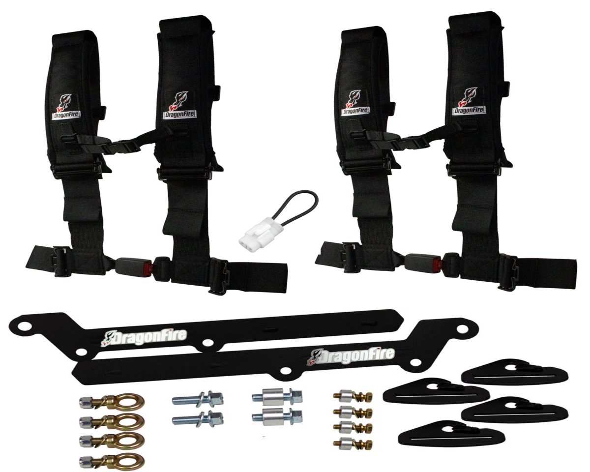 KRX 1000 3" 4 Point Harness Kit by Dragonfire Racing - Rad Parts