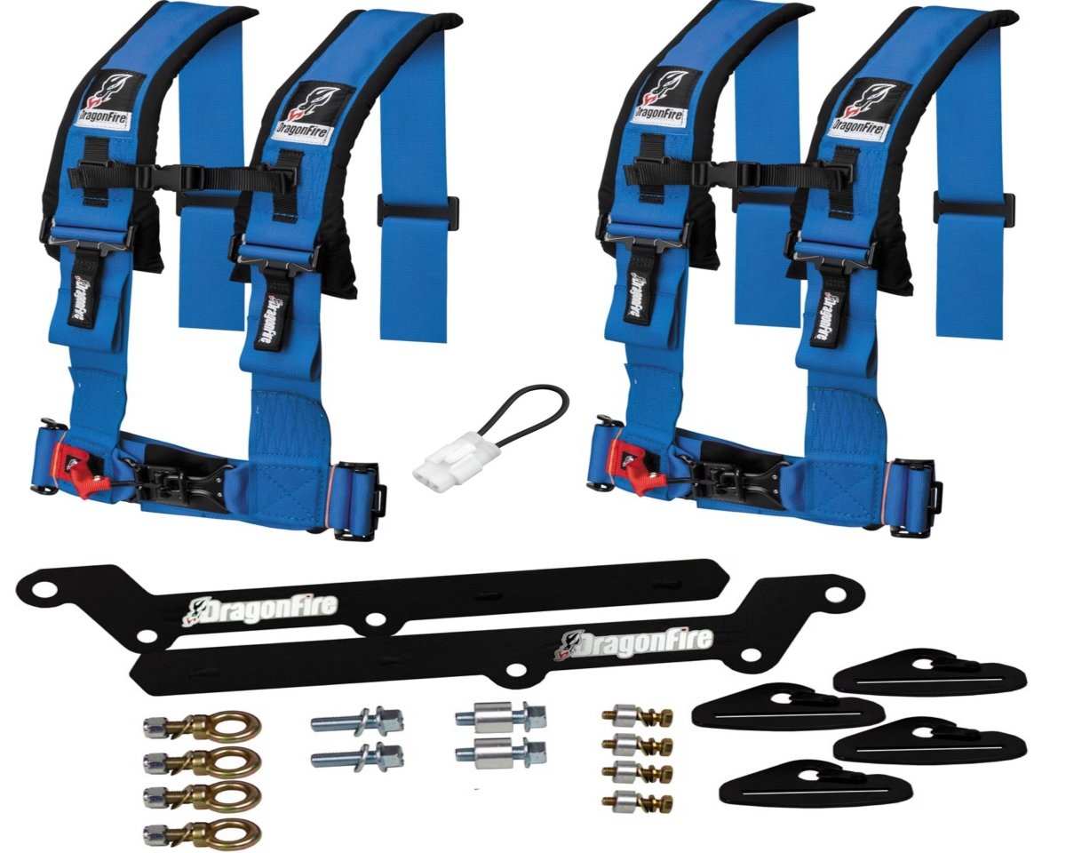 KRX 1000 3" 4 Point Harness Kit by Dragonfire Racing - Rad Parts