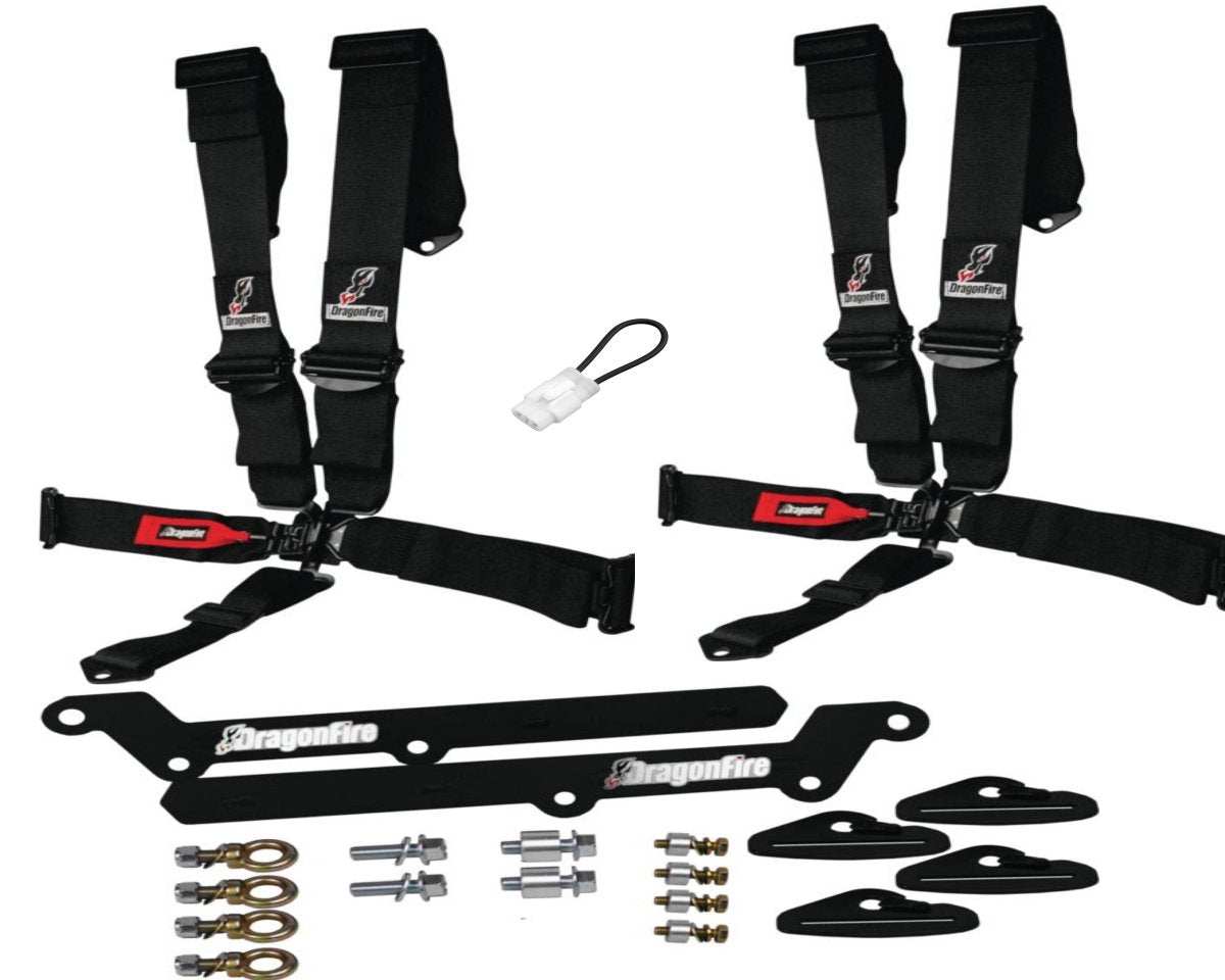 KRX 1000 3" 4 Point Harness Kit by Dragonfire Racing - Rad Parts