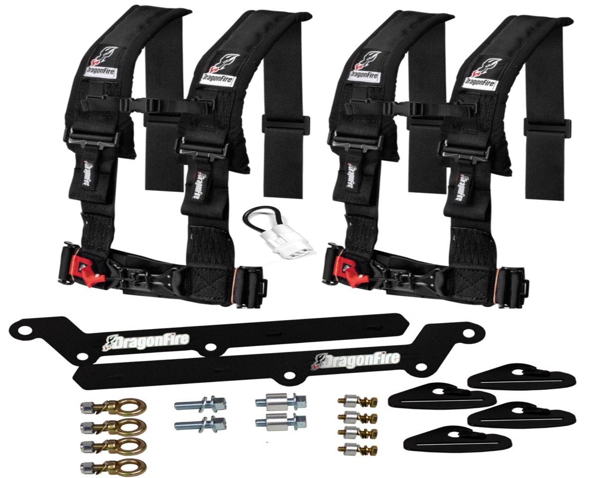 KRX 1000 3" 4 Point Harness Kit by Dragonfire Racing - Rad Parts
