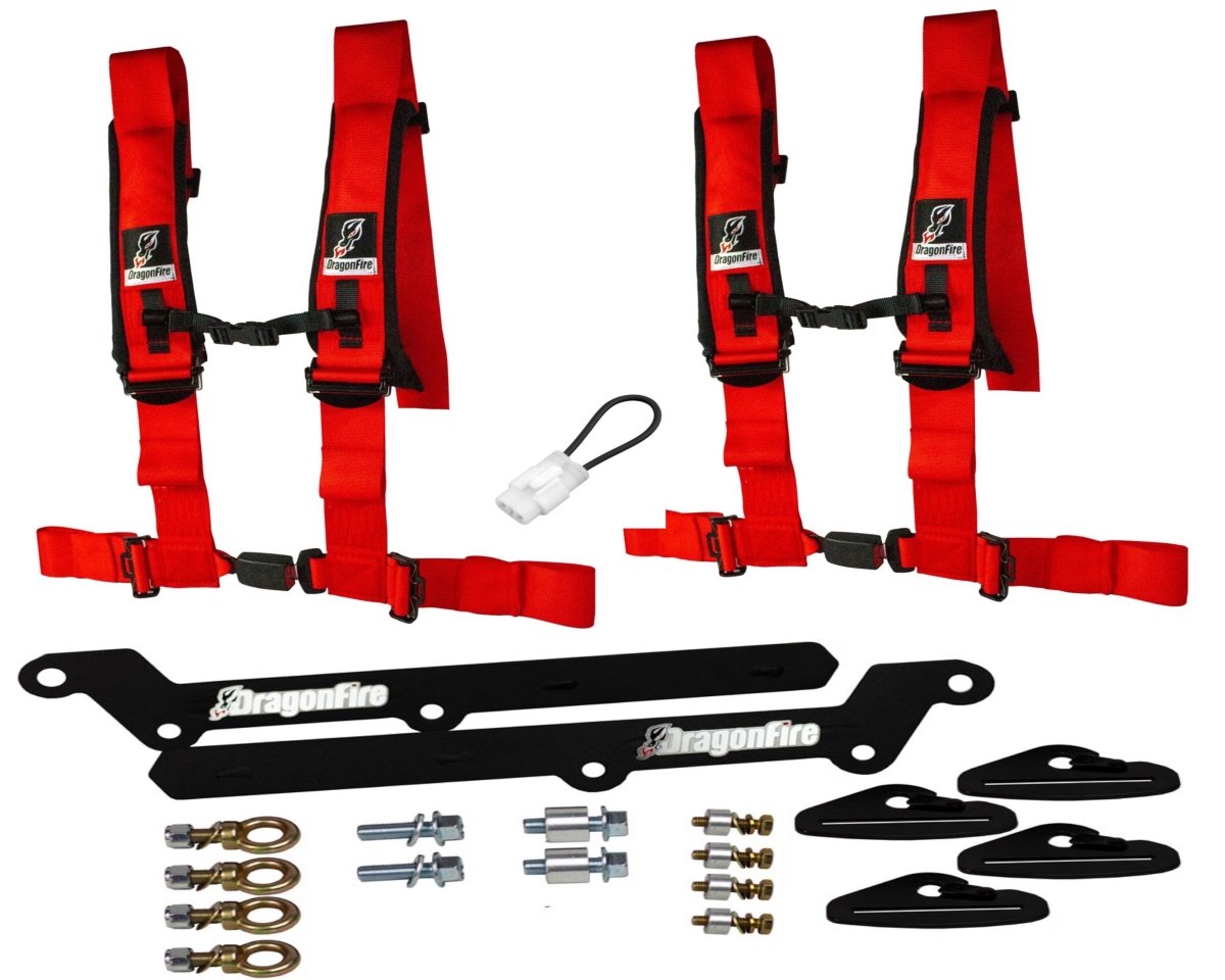KRX 1000 3" 4 Point Harness Kit by Dragonfire Racing - Rad Parts