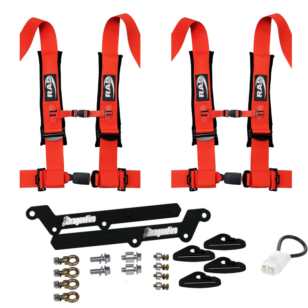 KRX 1000 3" Auto Latch 4 Point Harness Kit | RAD - Rad Parts