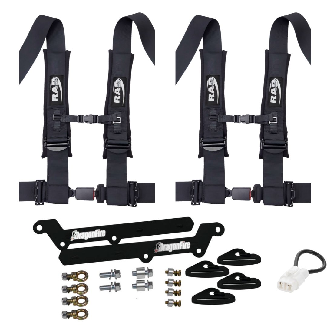 KRX 1000 3" Auto Latch 4 Point Harness Kit | RAD - Rad Parts