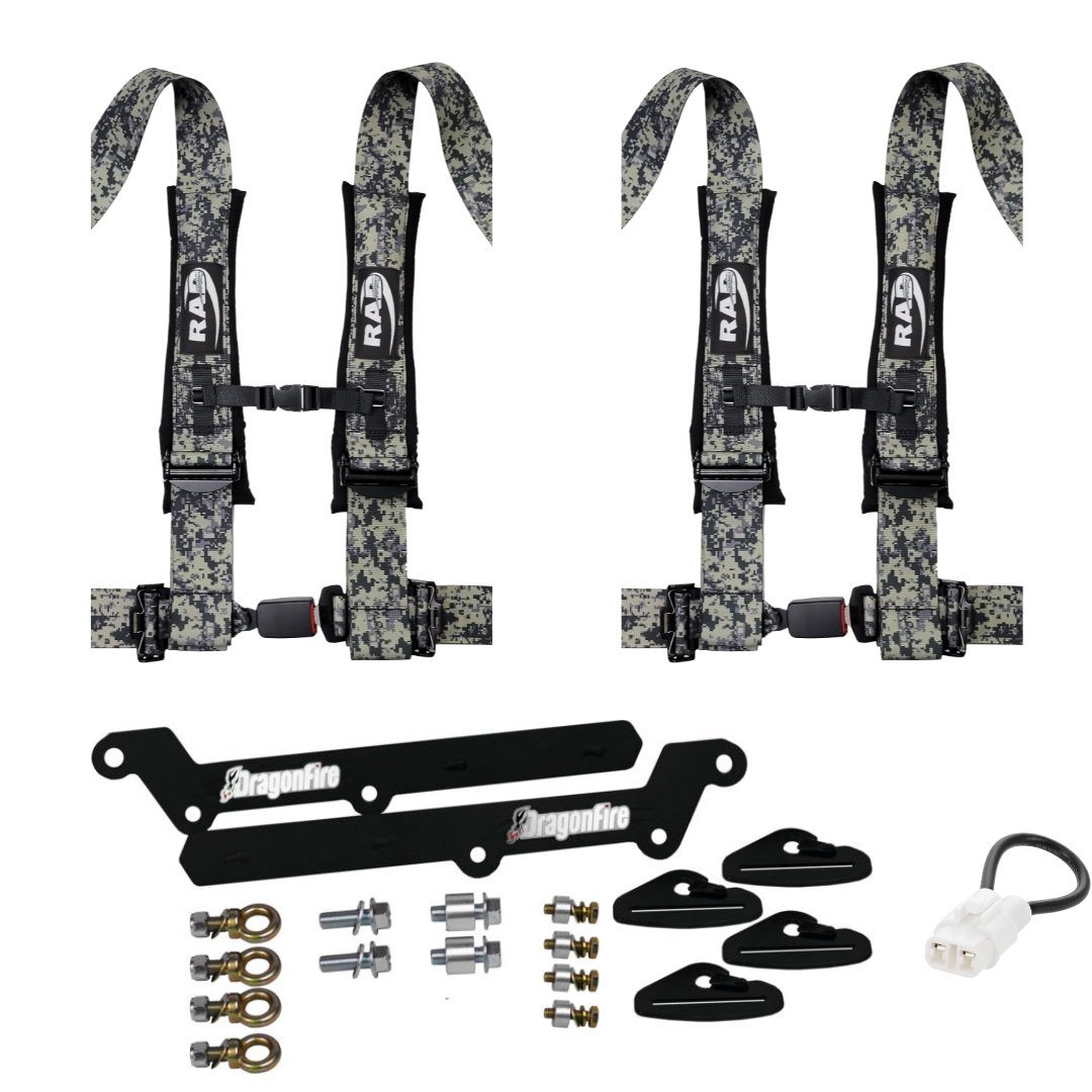 KRX 1000 3" Auto Latch 4 Point Harness Kit | RAD - Rad Parts