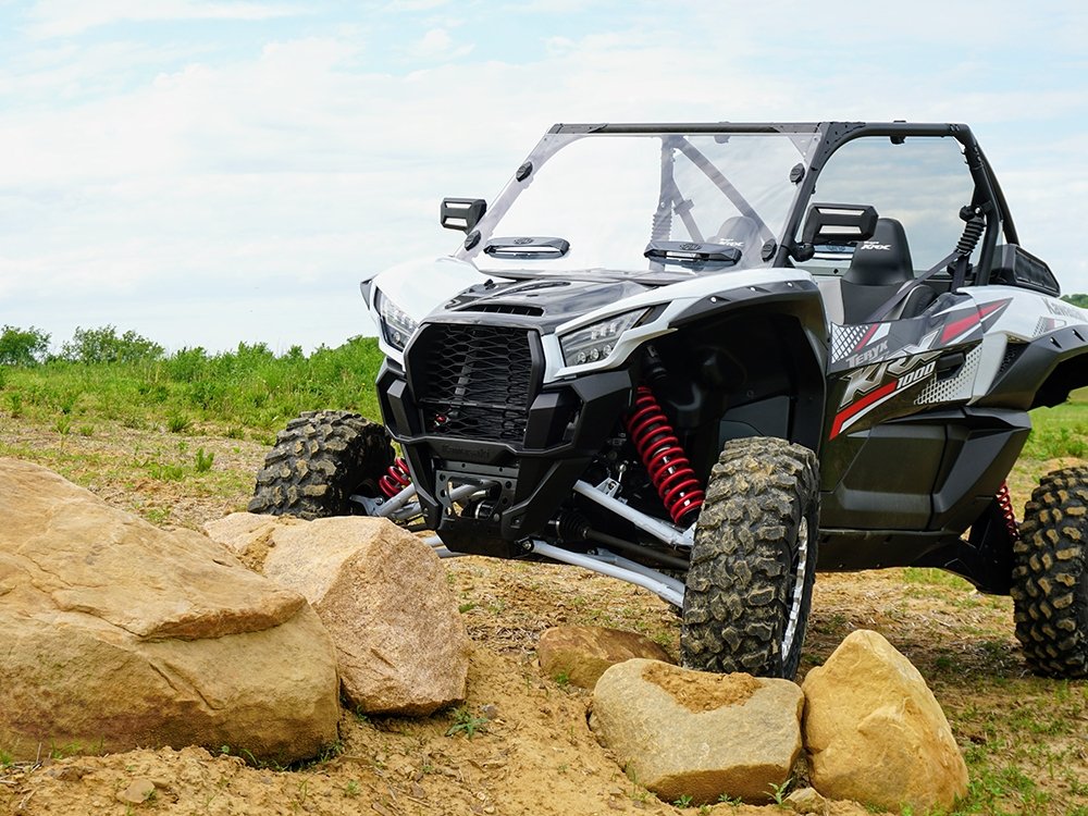 KRX 1000 Full Vented Rapid Release Front Windshield | Spike Powersports - Rad Parts