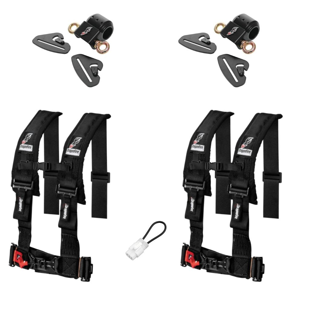 KRX 4 Seater FRONT 3" 4 Point Harness Kit by Dragonfire Racing - Rad Parts