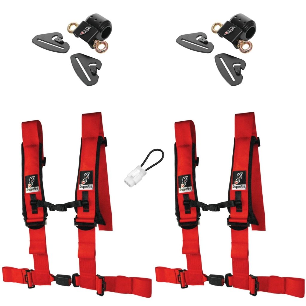 KRX 4 Seater FRONT 3" 4 Point Harness Kit by Dragonfire Racing - Rad Parts
