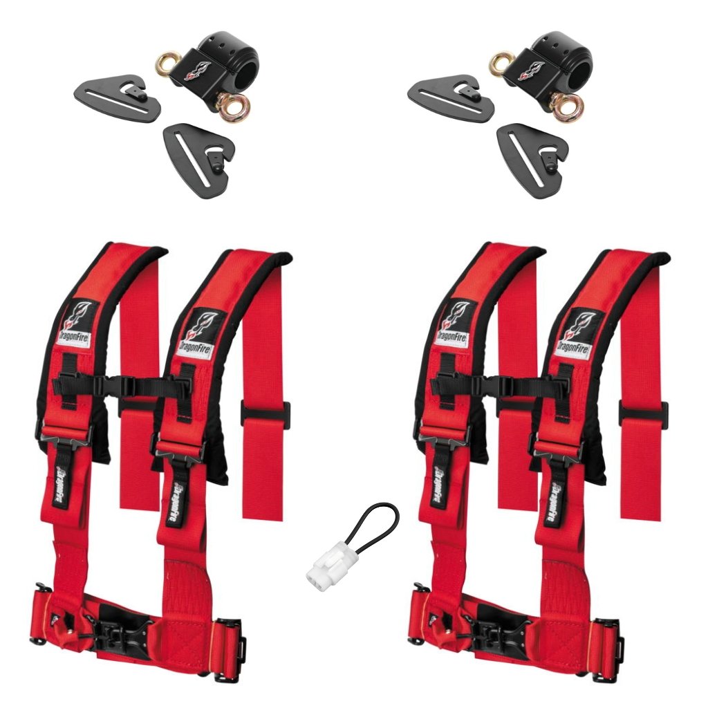 KRX 4 Seater FRONT 3" 4 Point Harness Kit by Dragonfire Racing - Rad Parts
