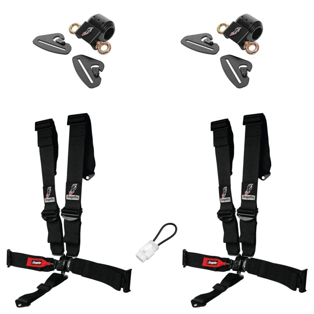 KRX 4 Seater FRONT 3" 4 Point Harness Kit by Dragonfire Racing - Rad Parts