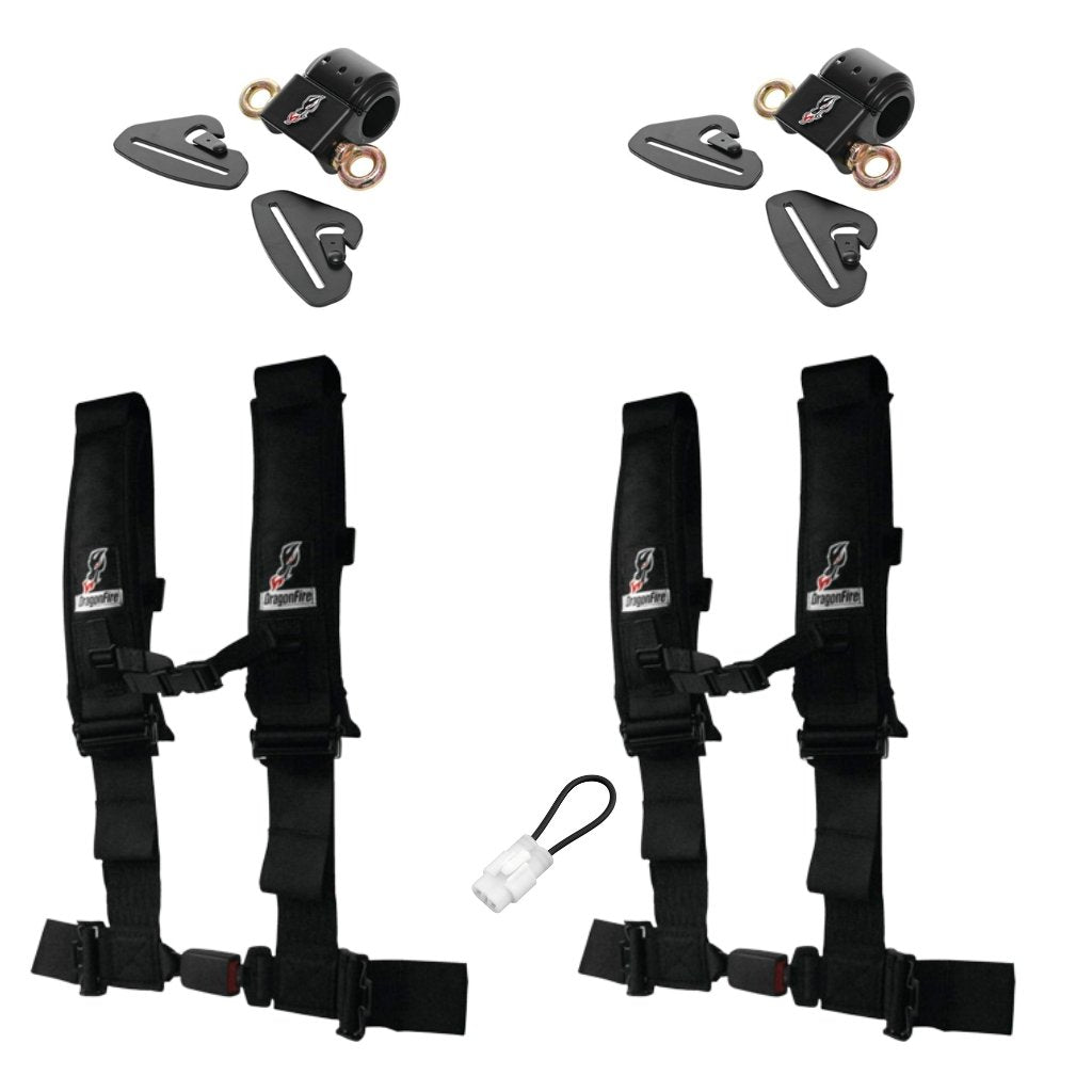 KRX 4 Seater FRONT 3" 4 Point Harness Kit by Dragonfire Racing - Rad Parts