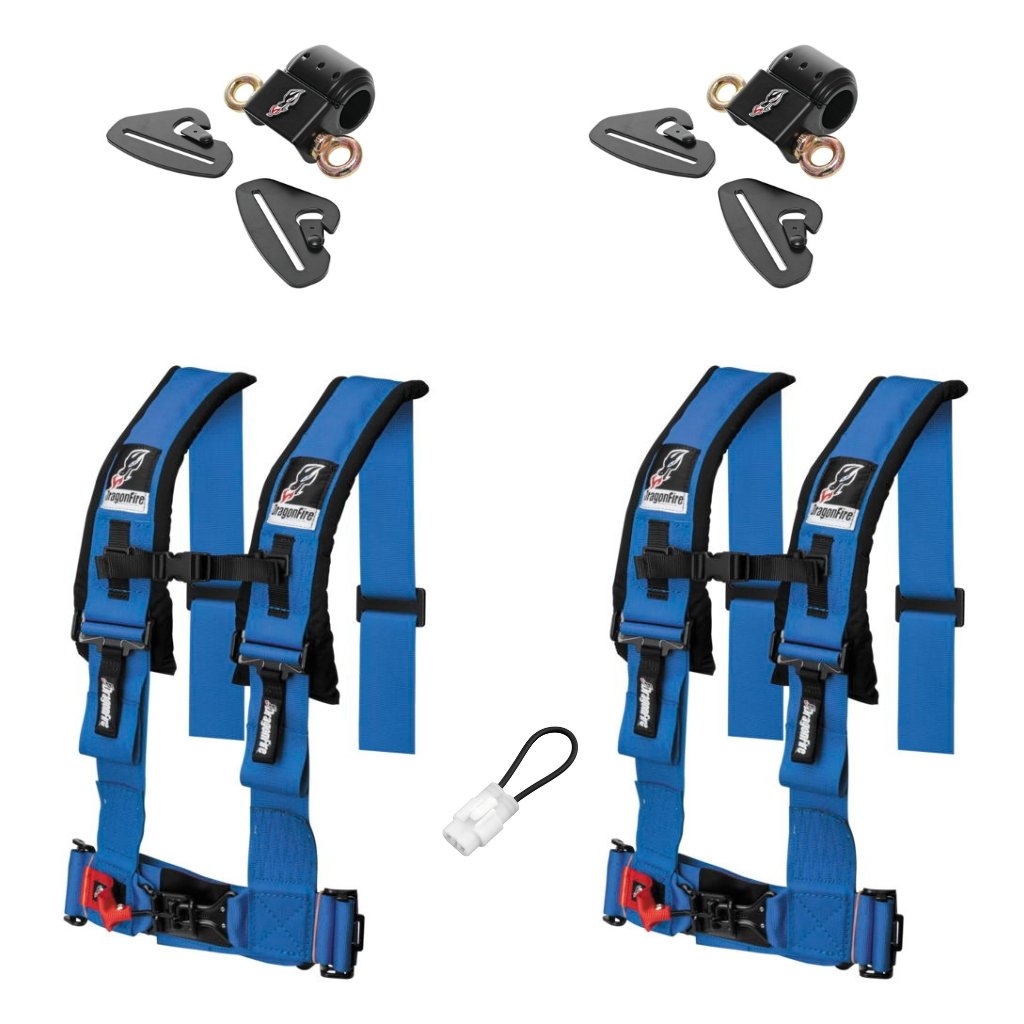 KRX 4 Seater FRONT 3" 4 Point Harness Kit by Dragonfire Racing - Rad Parts