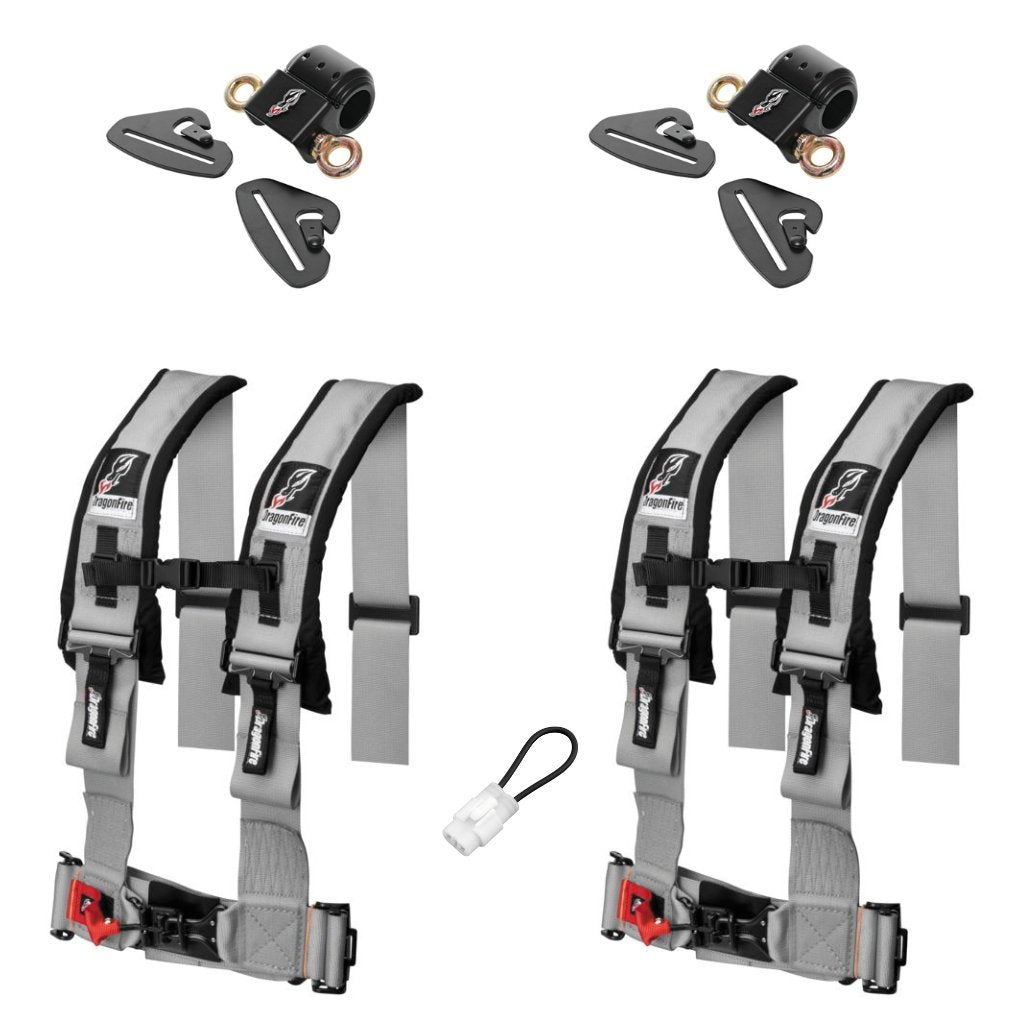 KRX 4 Seater FRONT 3" 4 Point Harness Kit by Dragonfire Racing - Rad Parts