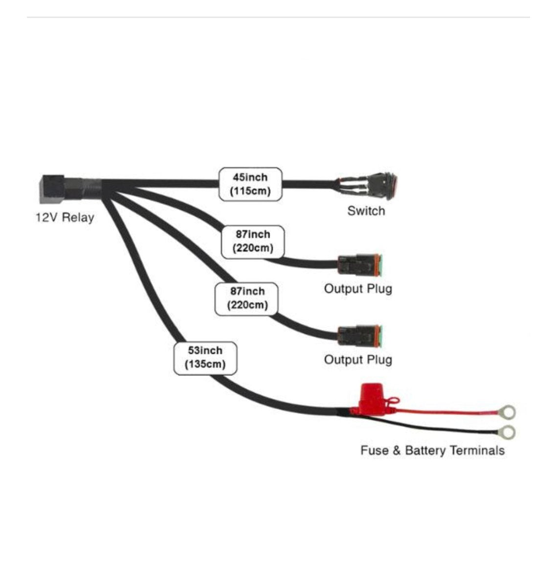 Light Bar Wiring Harness (Single) | All Terrain Concepts - Rad Parts