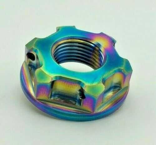 M18x1.5mm GR5 titanium anodized swingarm and axle nut for Kawasaki Suzuki motorcycles