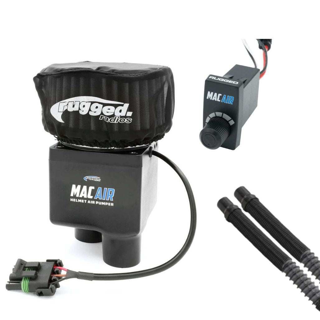 Mac Air Two Person Air Pumper complete system with with 2 Wired Bell Qualifier Pumper Helmets | Rugged Radios - Rad Parts