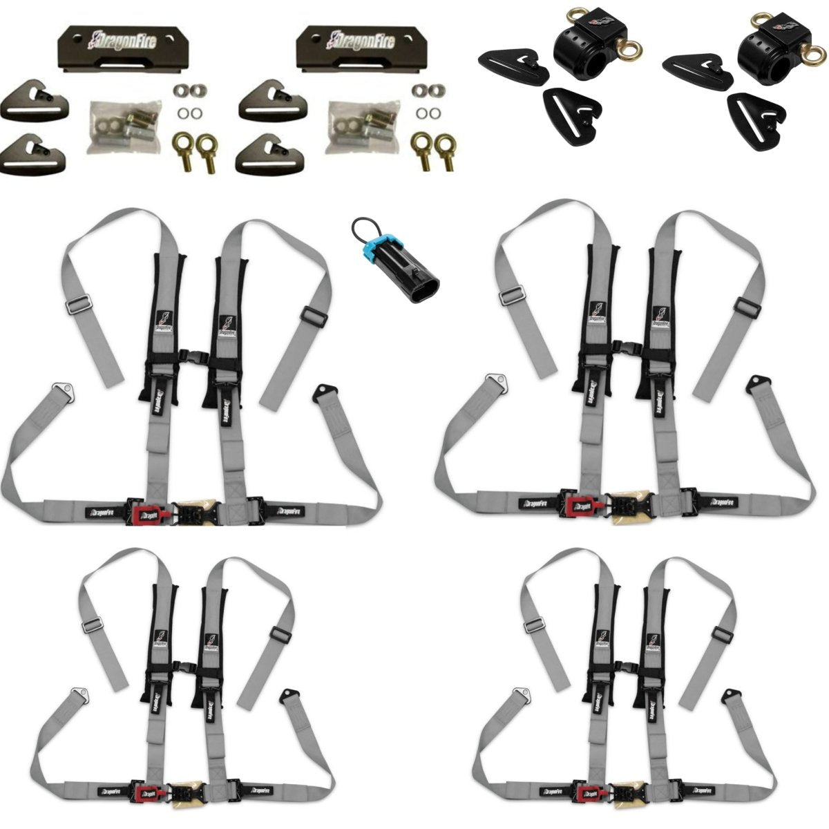 Polaris General 4 Complete Quick Release 2" Harness Set 4 seater package - Rad Parts