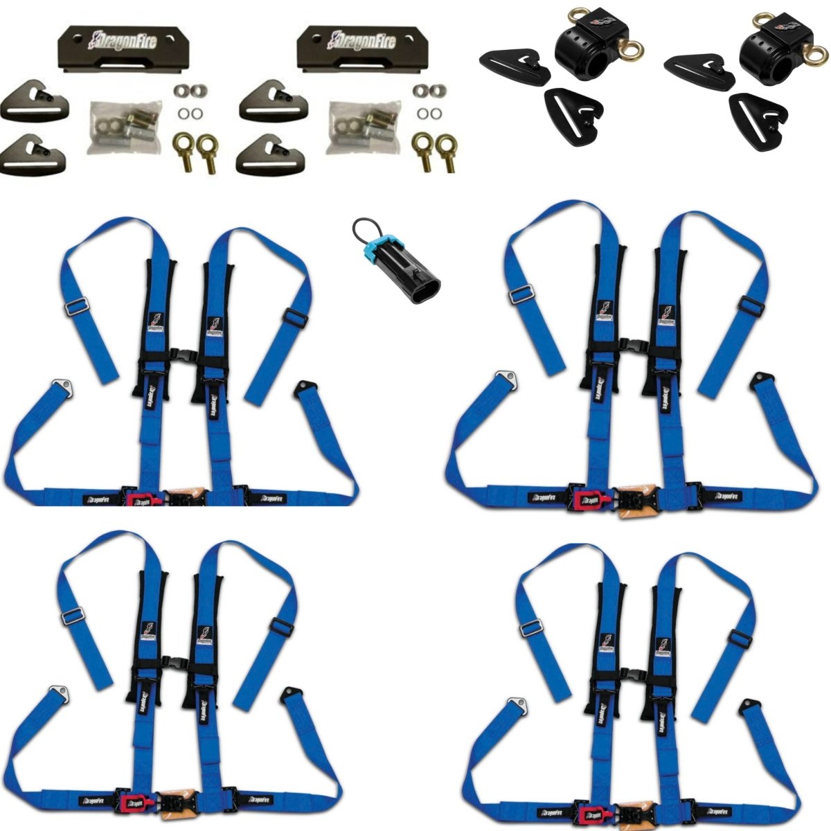 Polaris General 4 Complete Quick Release 2" Harness Set 4 seater package - Rad Parts