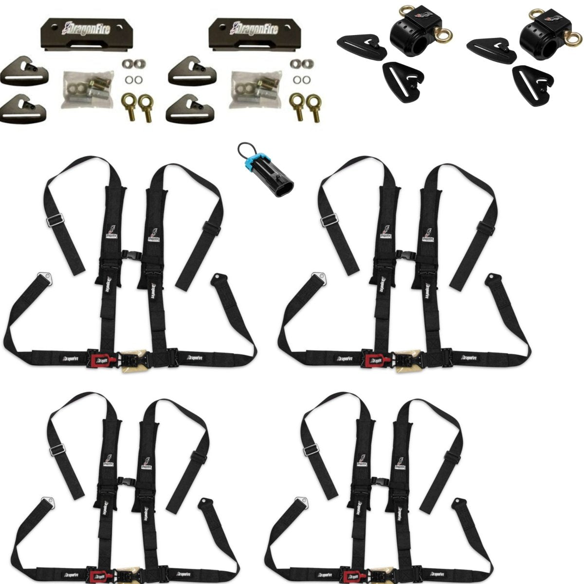Polaris General 4 Complete Quick Release 2" Harness Set 4 seater package - Rad Parts