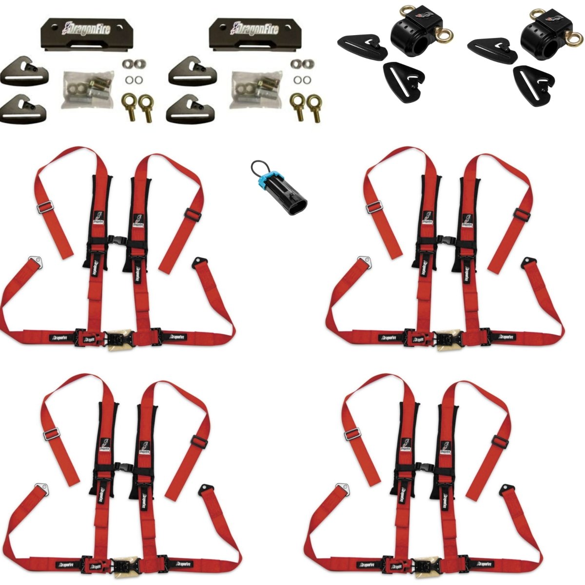 Polaris General 4 Complete Quick Release 2" Harness Set 4 seater package - Rad Parts