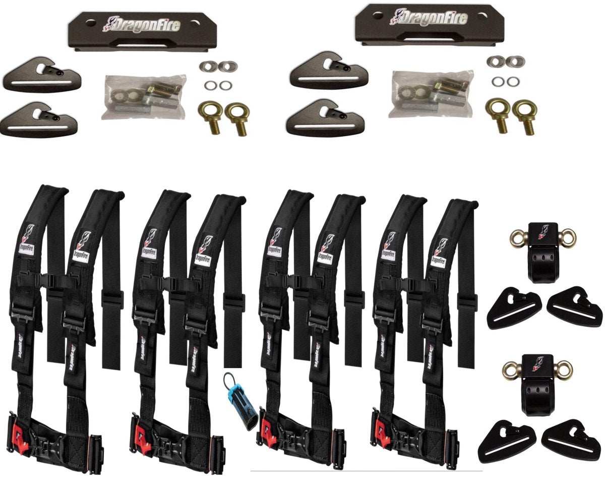 Polaris General 4 Complete Quick Release Harness Set 4 seater package - Rad Parts