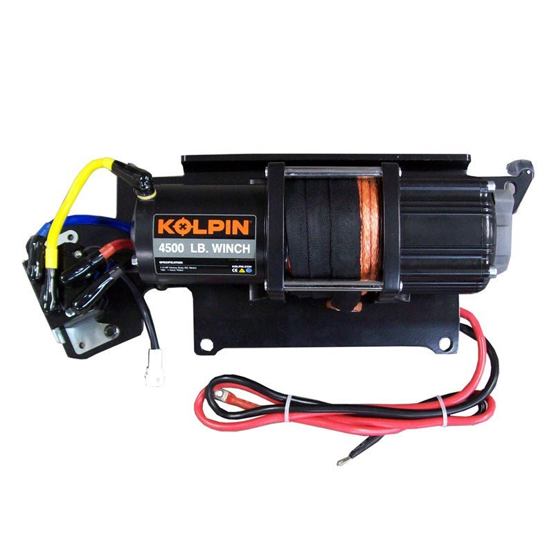 Polaris Ranger Full Size Kolpin Quick-Mount Winch 4500 lb Synthetic Rope - Rad Parts