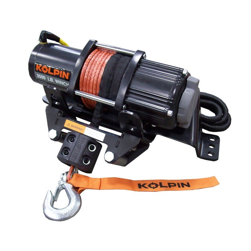 Polaris Ranger MidSize Kolpin Quick-Mount Winch 3500 lb Synthetic Rope - Rad Parts