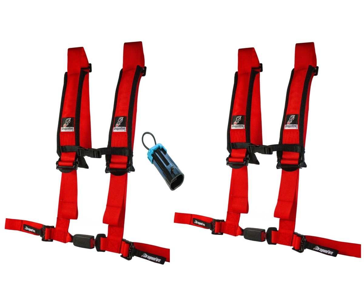 Polaris RZR 4 point Auto Latch Harnesses with free Override Plug - Rad Parts