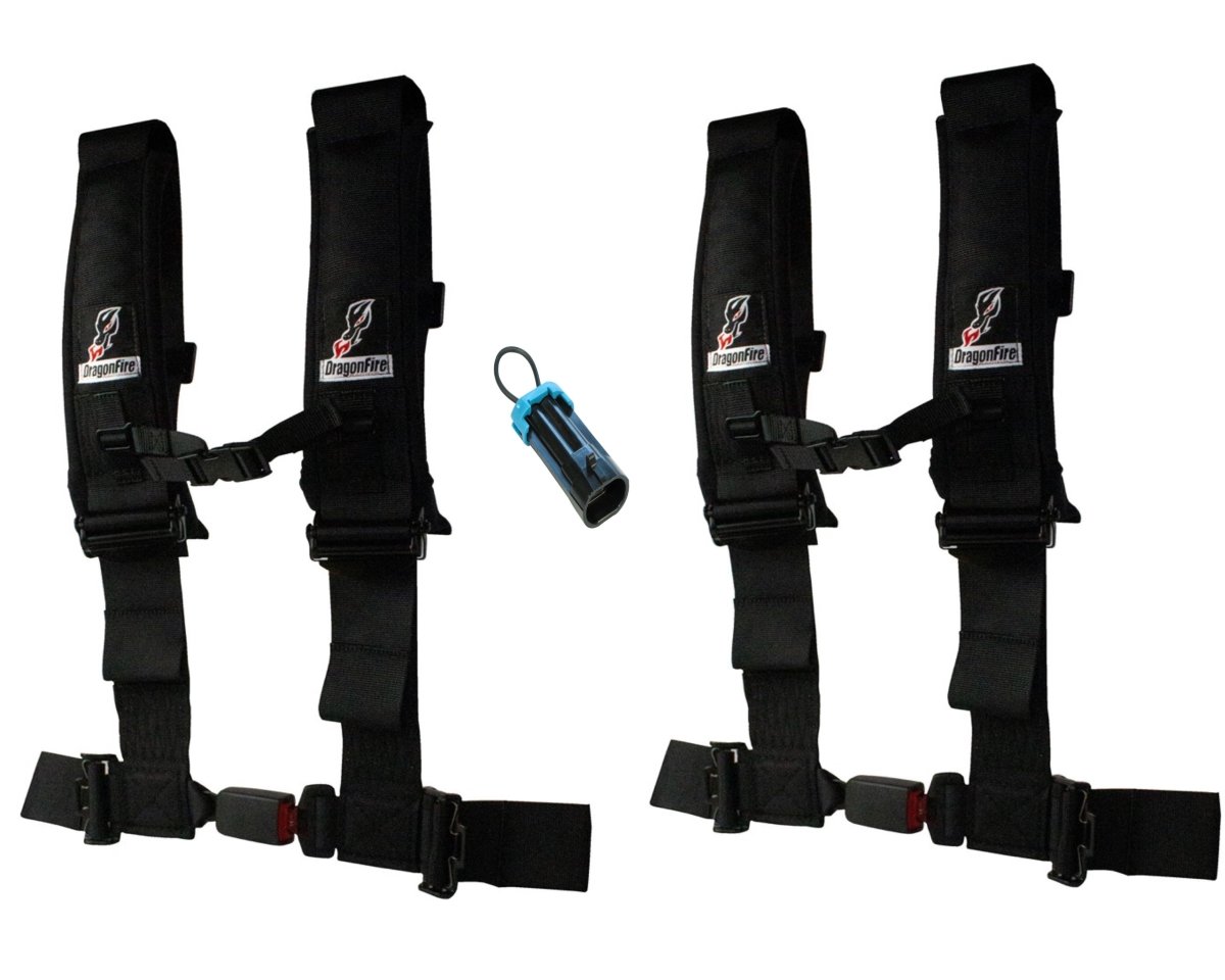 Polaris RZR 4 point Auto Latch Harnesses with free Override Plug - Rad Parts