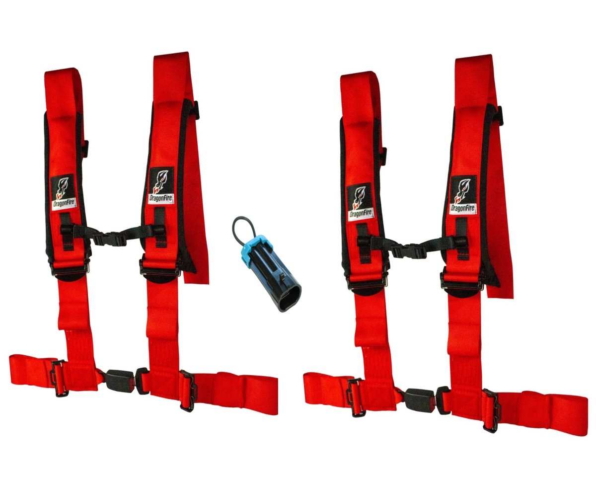 Polaris RZR 4 point Auto Latch Harnesses with free Override Plug - Rad Parts