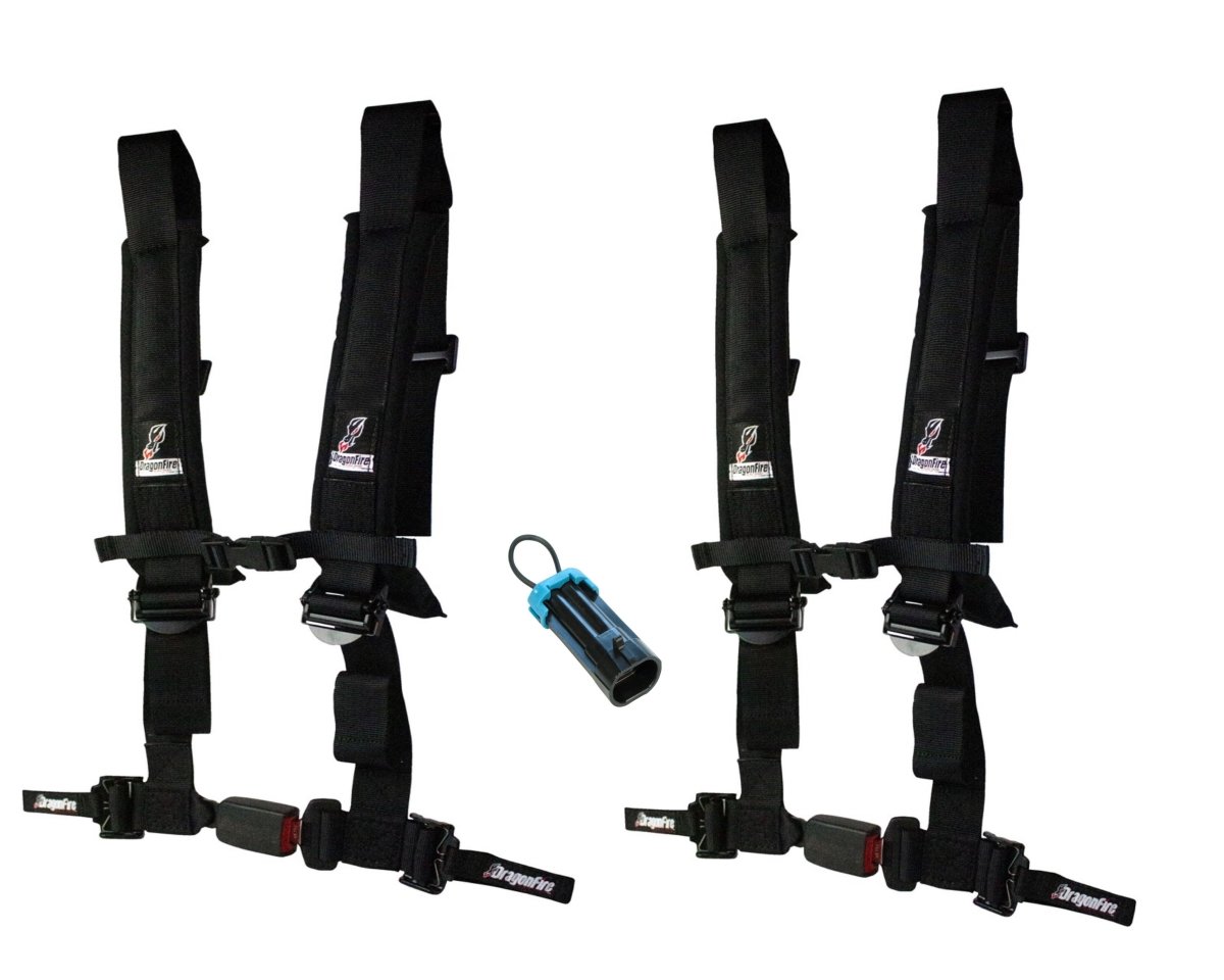 Polaris RZR 4 point Auto Latch Harnesses with free Override Plug - Rad Parts