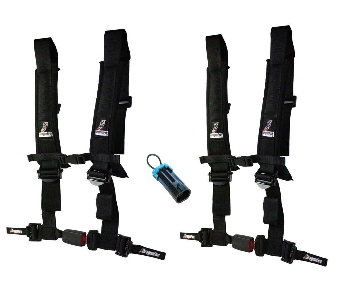 Polaris RZR 4 point Auto Latch Harnesses with free Override Plug - Rad Parts