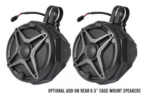 Polaris RZR 570/800/900 2-Speaker Overhead Weather proof Audio-System w/Dome Light - Rad Parts