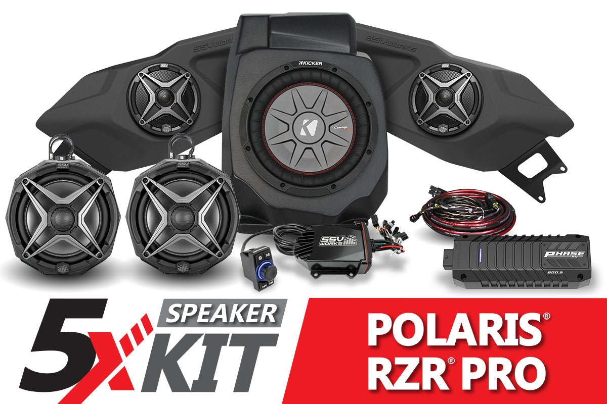 Polaris RZR Pro Phase X SSV 5-Speaker Plug-&-Play System - Rad Parts